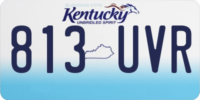 KY license plate 813UVR