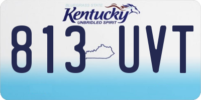 KY license plate 813UVT