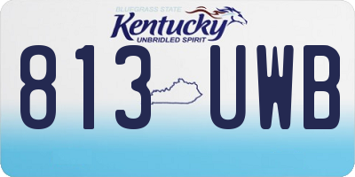 KY license plate 813UWB