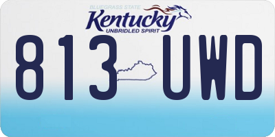 KY license plate 813UWD