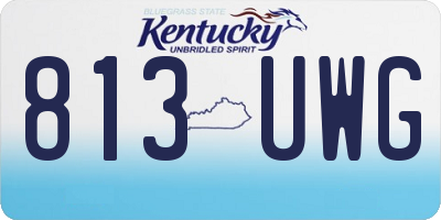 KY license plate 813UWG