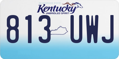 KY license plate 813UWJ