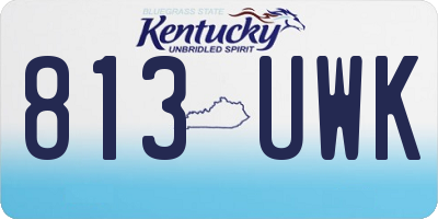 KY license plate 813UWK