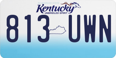 KY license plate 813UWN