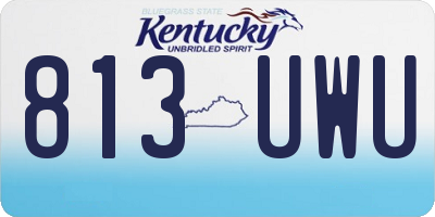 KY license plate 813UWU