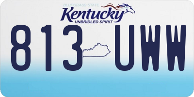 KY license plate 813UWW