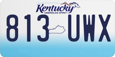 KY license plate 813UWX