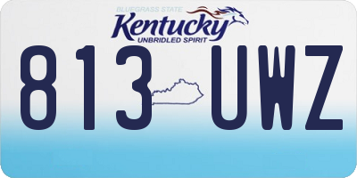 KY license plate 813UWZ
