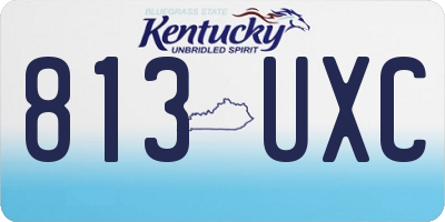KY license plate 813UXC