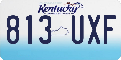 KY license plate 813UXF