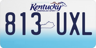KY license plate 813UXL