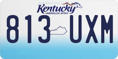 KY license plate 813UXM