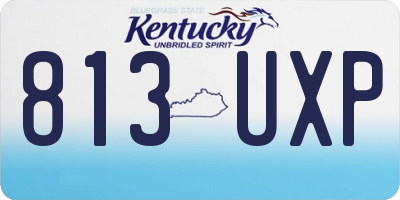 KY license plate 813UXP