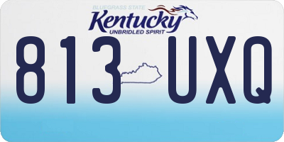 KY license plate 813UXQ