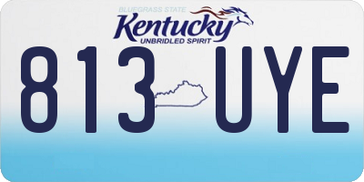KY license plate 813UYE