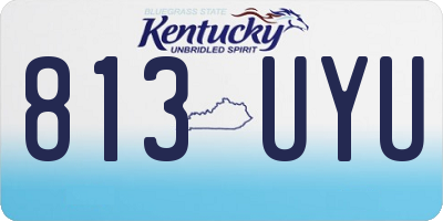 KY license plate 813UYU