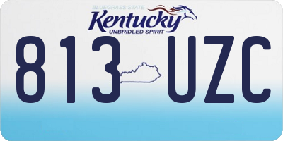 KY license plate 813UZC