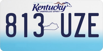 KY license plate 813UZE