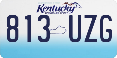 KY license plate 813UZG