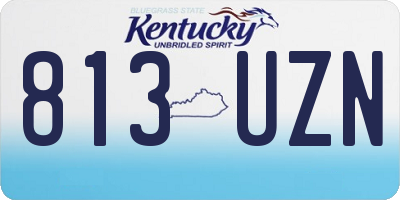 KY license plate 813UZN