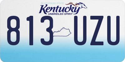 KY license plate 813UZU