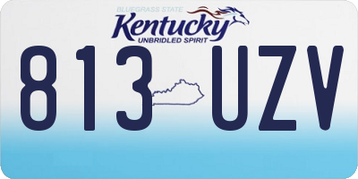 KY license plate 813UZV