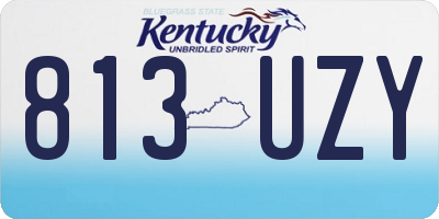 KY license plate 813UZY