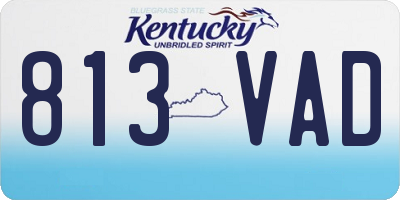 KY license plate 813VAD