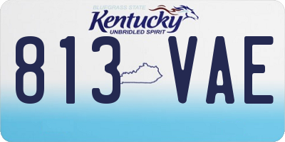 KY license plate 813VAE