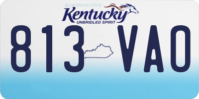 KY license plate 813VAO