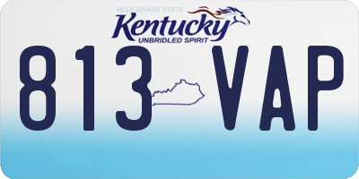 KY license plate 813VAP