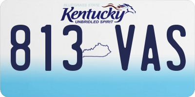 KY license plate 813VAS