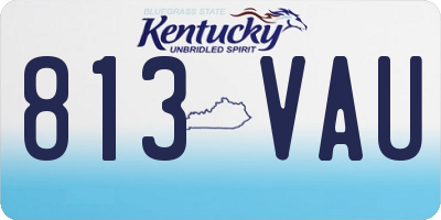 KY license plate 813VAU