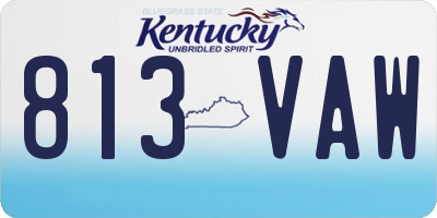KY license plate 813VAW