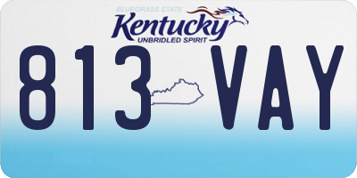 KY license plate 813VAY