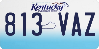 KY license plate 813VAZ