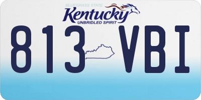 KY license plate 813VBI