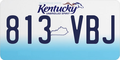 KY license plate 813VBJ