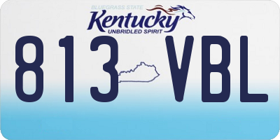 KY license plate 813VBL
