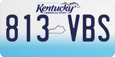 KY license plate 813VBS