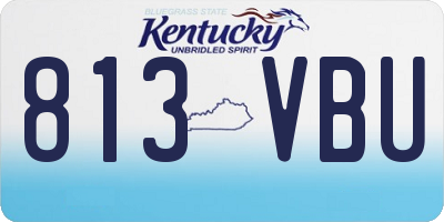 KY license plate 813VBU