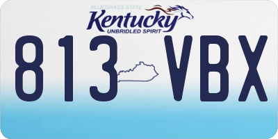 KY license plate 813VBX