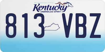 KY license plate 813VBZ
