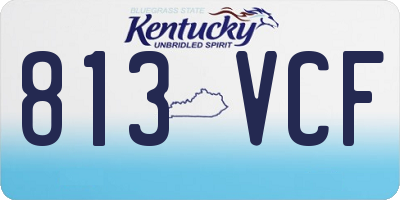 KY license plate 813VCF