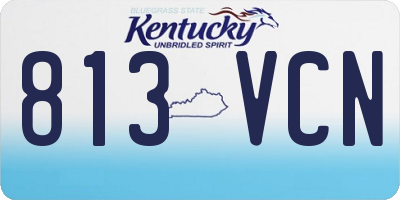 KY license plate 813VCN