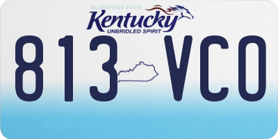 KY license plate 813VCO