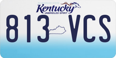 KY license plate 813VCS