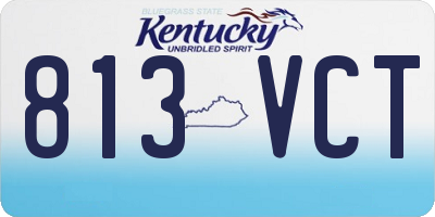 KY license plate 813VCT