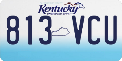 KY license plate 813VCU