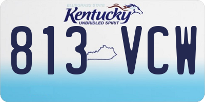 KY license plate 813VCW